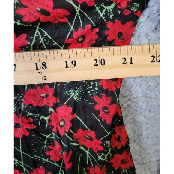 NEW Dolly's D-Lite Custom Long Sleeve V Neck Micro Mini Dress Floral Fringe Sz M - Picture 10 of 16